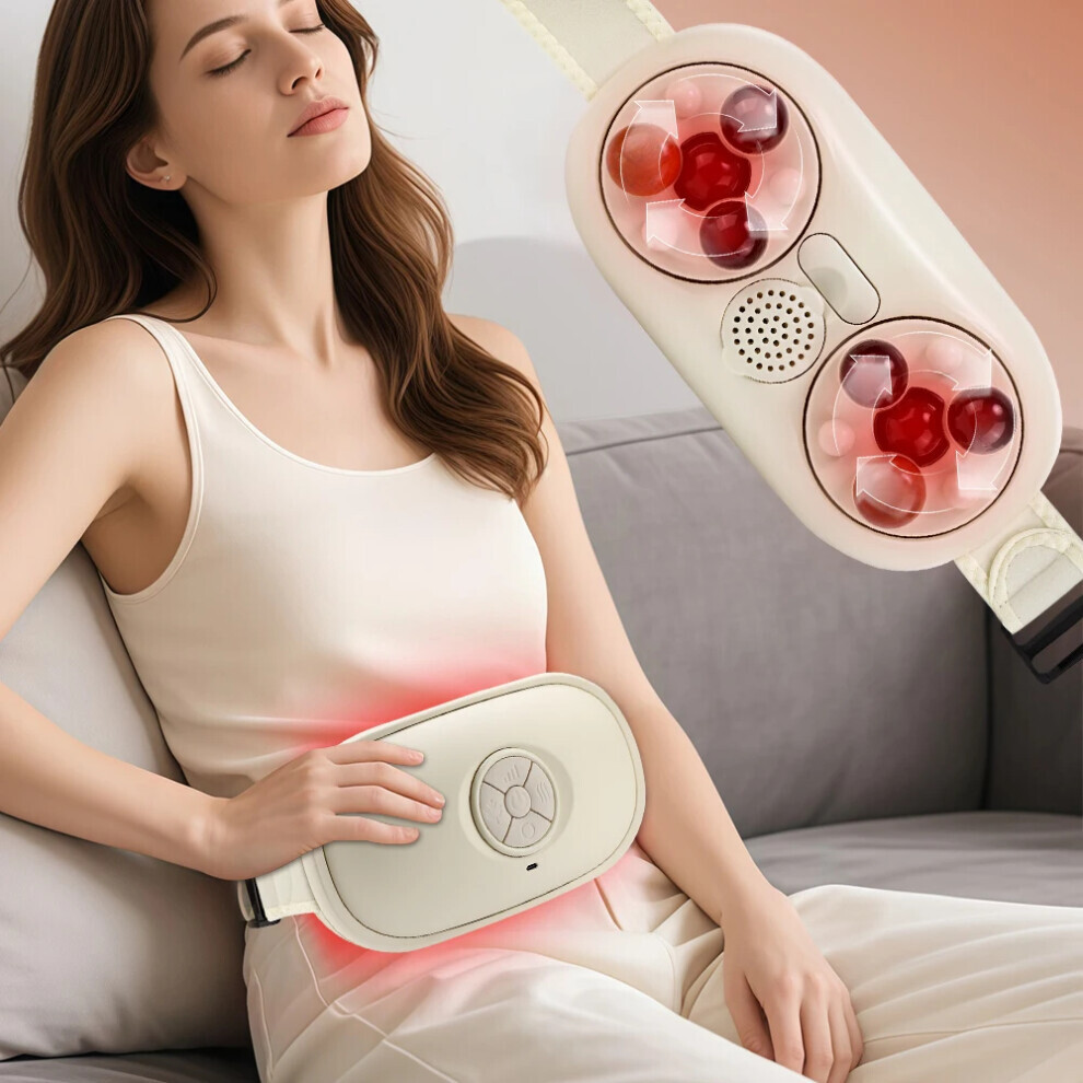 Goplushtoy Abdominal Massager Electric Moxibustion Bian Stone Rotary Kneading Red Light Belly Shaking Waist Abdomen Relax New