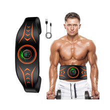 EMS Abdominal Toning Belt Electric Stimulation Toner Portable Abs Trainer Massager Body Slimming Shaping UK