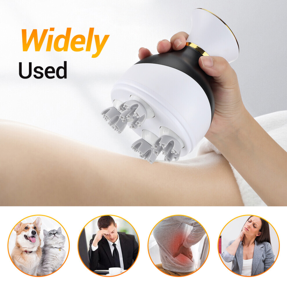 Goplushtoy Scalp Massager Electric Cordless Kneading 3 Modes Handheld Portable Head Scratcher Perfect For Stress Relax New