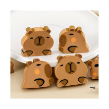 4Pcs/Lot Cute Capybara Big Eraser Fit for Pencil Correct Kawaii Animal Eraser Student School Office Stationery Christmas Gift Prizes