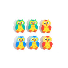 10Pcs/Lot Cute Owl Sliced Eraser Kawaii Cartoon Animal Pencil Erasers Fit for Kids Novelty Stationery School Supplies Ideal for Students