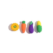10Pcs/Lot Cute Vegetable Pencil Rubber 3D Kawaii Cartoon Pumpkin Corn Eggplant Carrot Erasers Fit for Kids Stationery School Supplie
