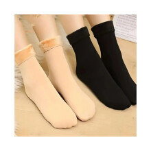 Women's Cashmere Socks Winter Thick Insulation Short Solid Color Nylon Snow Velvet Boot High-Quality Floor Socks Suitable for Comfort New Arrival