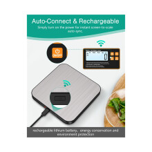 Digital Kitchen Scale, 15KG Wireless Magnetic with Remote LCD Display, Split-Designed Food Scale Ideal for Baking Cooking Meal Prep