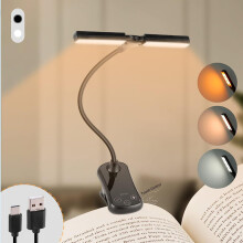 LED Clip On Book Light Brightness Usb Rechargeable Night Light Portable Reading Light Book Lamp Mini Desk Lamp Recommended