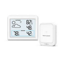 Wireless Weather Station Indoor Outdoor Temperature Monitor, New Arrival Digtal Humidity Sensor Suitable for Home, Baby Room, Greenhouse