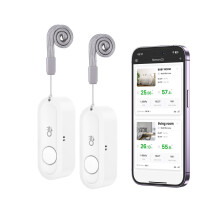 Bluetooth Hygrometer, UK 2PCS Wireless Thermometer Indoor Temperature Humidity Sensor Temp Humidity Monitor