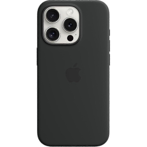(Black) For Apple iPhone 15 Pro Silicone Case with MagSafe BV