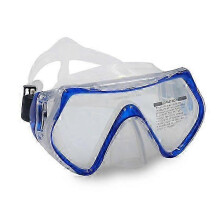 SLKXV Snorkeling Mask, Silicone Skirt Tempered Glass, Blue and White, Swimming Diving Equipment