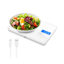 Digital Scale 15kg/1g - Rechargeable Electronic Kitchen Scale High Precision Food Weighing Scale for Baking Cooking