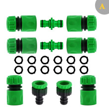 Garden Watering Hose ABS Quick Connector 1/2" End Double Male Hose Coupling Joint Adapter Extender Set Fit for Hose Pipe Tube