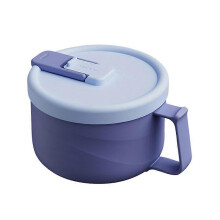 1200ml Ramen Bowls with Handles, Noodle Bowl, 304 Stainless Steel Insulated Ramen Bowl, Speedy Ramen Cooker Soup Bowl