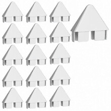 16pcs White Vinyl Picket Fence Caps for 7/8" x 3" Outdoor Garden Post Fence