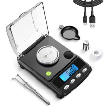 0.001g Precision Digital Jewelry Scale 20g- USB Powered Electronic Weighing Scale LCD Mini Lab Balance 0.001g Electronic Scales