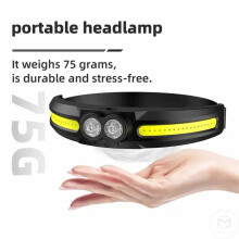 Headlamp Motion Sensor USB Rechargeable Flashlight Waterproof LED Head Lights Camping Fishing Headlight Search Head Night Light
