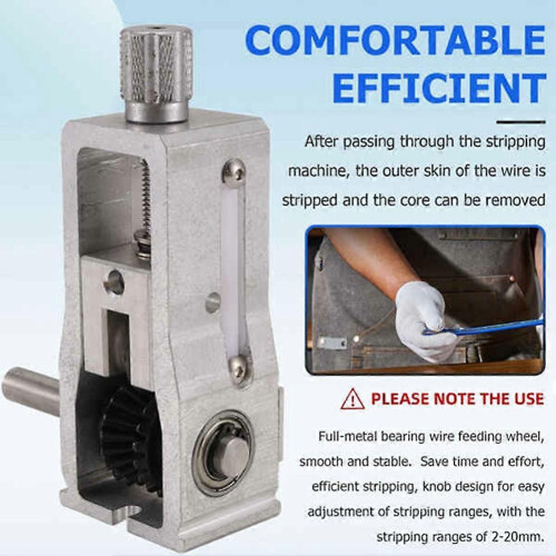 Small Wire Stripping Machine Can Be Connected to Electric Drill Hand Crank Wire Peeling Device 1