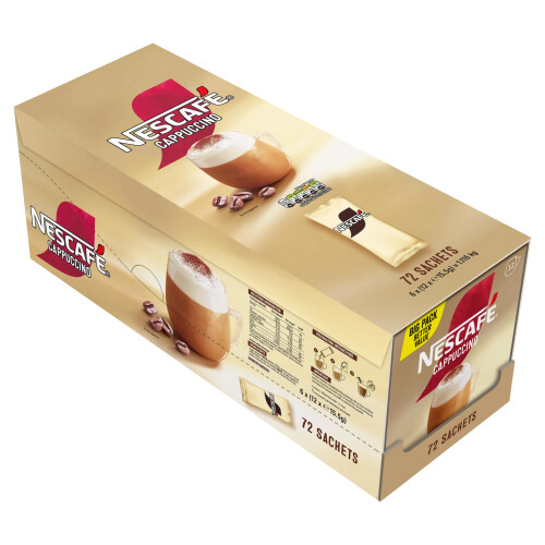 Nescafe NESCAFÉ Cappuccino Instant Coffee Sachets - 72 x 15.5g 1