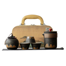 (A3) Portable Travel Tea Set for Outdoor Camping Hiking Chinese Tea Set for Home Party