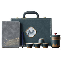 (D2) Portable Travel Tea Set for Outdoor Camping Hiking Chinese Tea Set for Home Party