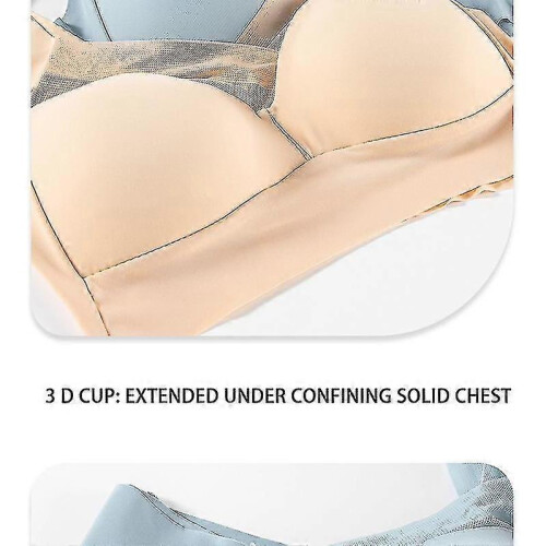 (L, color) Womens Wireless Bra, Full-coverage Pullover Stretch-knit Bra, Smoothing T-shirt Bra 1