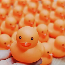 (20 pcs) 1-100Pcs Orange Rubber Ducks Mini Duck Party Favors Bulk Ducks Summer Pool Floating Toys Rubber Ducks Birthday