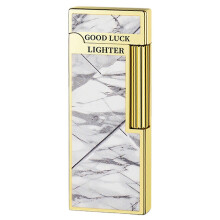 (Golden Picasso White) Vintage Flints Wheel Open Flame Lighter For Men Lightweight Multi-Use Vintage Lighter Men's Present