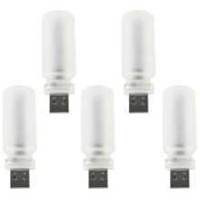 (5pcs, Frosted) 7 Colors Touch Dimmable USB Night Light, Car USB Night Light, Retro Glass Bottle LED Bulb Car Interior Ambient Lights