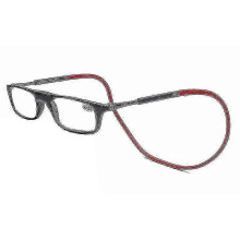 (1.75 Magnification, Red) Reading Glasses High-grade Tr Magnetic Absorption Hanging Neck Funky Readers Glasses