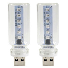 (2pcs, Clear) 7 Colors Touch Dimmable USB Night Light, Car USB Night Light, Retro Glass Bottle LED Bulb Car Interior Ambient Lights