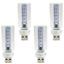 (4pcs, Clear) 7 Colors Touch Dimmable USB Night Light, Car USB Night Light, Retro Glass Bottle LED Bulb Car Interior Ambient Lights