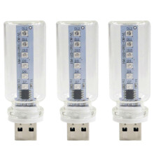(3pcs, Clear) 7 Colors Touch Dimmable USB Night Light, Car USB Night Light, Retro Glass Bottle LED Bulb Car Interior Ambient Lights
