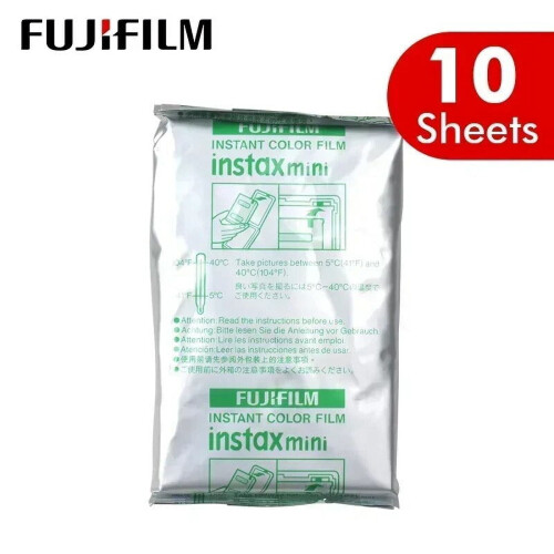 Filmes Fujifilm Instax mini 11/12/8/9/40/link de 3 polegadas com borda branca para câmeras instantâneas mini 8, 7s, 25, 50s e 90. Papel