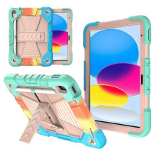 (Style A, Multicolor) Tablet Case with Kickstand for 10.9-inch (2022) Tablets - PC+Silicone Shockproof Protective Cover