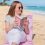 just be... Folding Beach Chair Mat - Multicolour Stripes Light 3