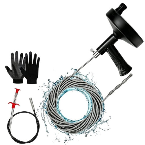 Drain Unclogging Tool Set - Flexible Clearing Spring, Suitable for Unclogging Kitchen Sinks, Toilets, and Drains