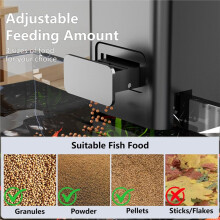 Automatic Fish Feeder for Aquarium Adjustable Fish Feeder Automatic Dispenser with Timer for Vacation Weekend or Daily