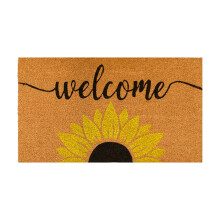 Tapis d'entrée extérieur « Bonjour l'été » - Tapis de porte pour patio, assorti à la décoration estivale