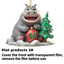 Ornement suspendu ange de Noël en acrylique Cute2D, compatible avec la décoration du sapin de Noël, pendentif cadeau pour elle, décoration de