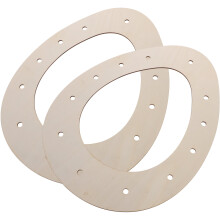 2 couronnes de Pâques rondes, supports de décoration, anneaux et cadres muraux en bois