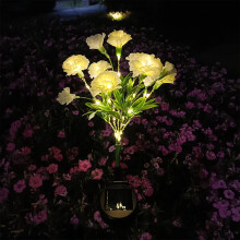 Ziloco Luz Solar em Liquidação - Luminárias de LED Decorativas para Jardim com Flores, com Liga/Desliga Automático, Brilho de até 8 Horas