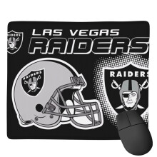 Pad de mouse antiderapant din cauciuc Raiders, cu model de echipă de fotbal, imprimat, pad de mouse pentru jocuri, 7x9in