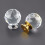 Farfi2Pcs30mm σφαιρική βάση από κρυστάλλινο γυαλί από κράμα ψευδαργύρου, λαβή για 2