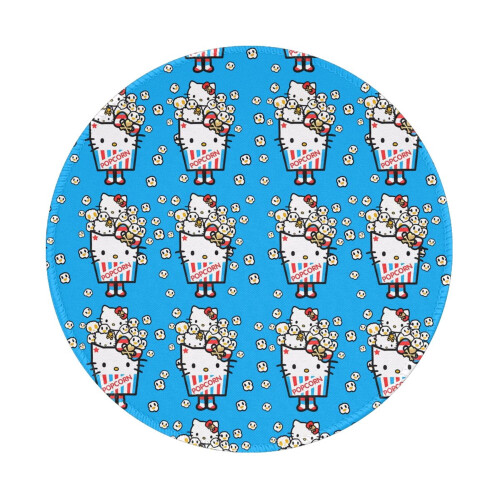 Hello Kitty Αντιολισθητικό Λαστιχένιο Ποντίκι Στρογγυλό Αδιάβροχο Ποντίκι Γραφείου