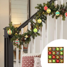 Décorations de Noël ZKCCNUK, ensemble de boules en plastique électroplaquées, ornements à suspendre pour sapin de Noël, compatibles avec les