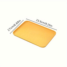 Plateau rectangulaire multifonctionnel élégant de style nordique en plastique, 1 pièce, pour le service à domicile