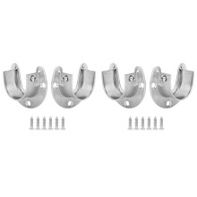 4 supports de tringle à rideaux en acier inoxydable avec vis