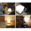 WOVTE Cube Glass Table Lamp Oak White E27 Dimmable LED 6