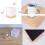 WOVTE Cube Glass Table Lamp Oak White E27 Dimmable LED 5