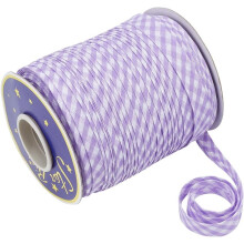 Blue Violet Gingham Bias Tape Polyester 100 Yards