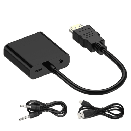 Conversor HD1080P compatível com VGA e cabo de áudio - Cabo de vídeo e áudio VGA compatível com projetor para laptop 1